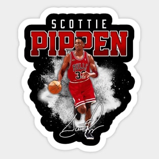 Scottie Pippen Basketball Legend Signature Vintage Retro 80s 90s Bootleg Rap Style Sticker